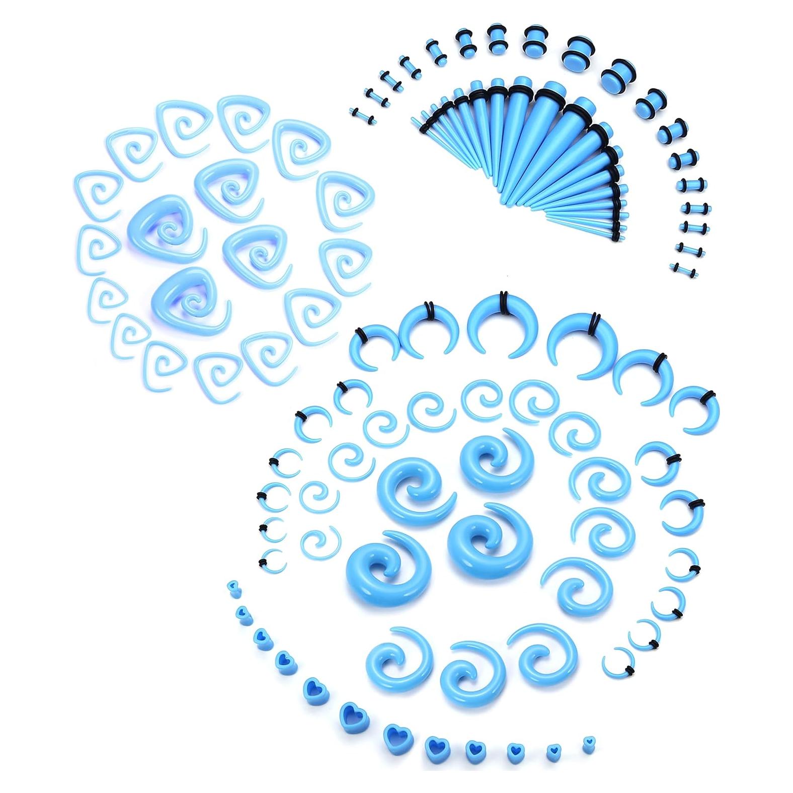 Kit de Estiramiento de Orejas 102 Piezas Ubjuliwa 14G-00G