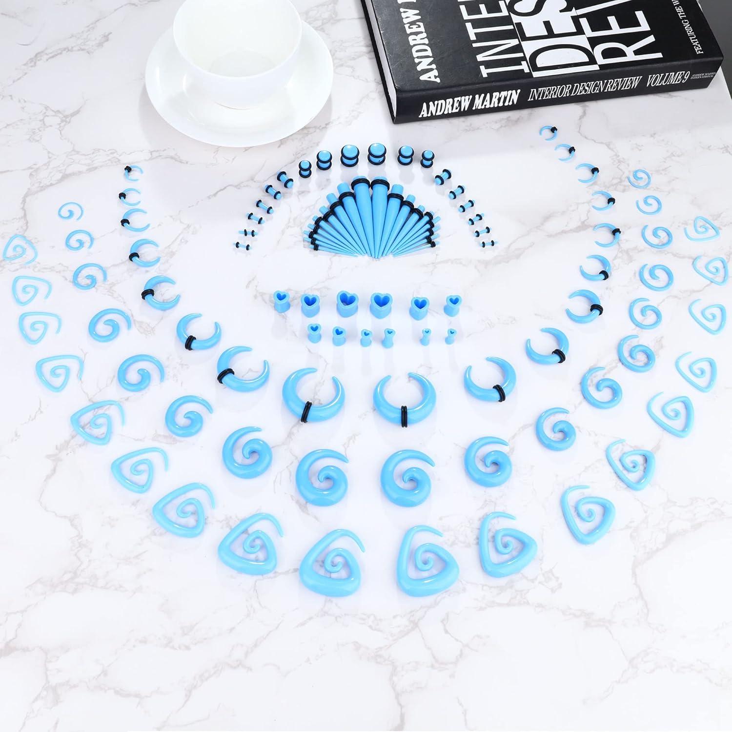 Kit de Estiramiento de Orejas 102 Piezas Ubjuliwa 14G-00G