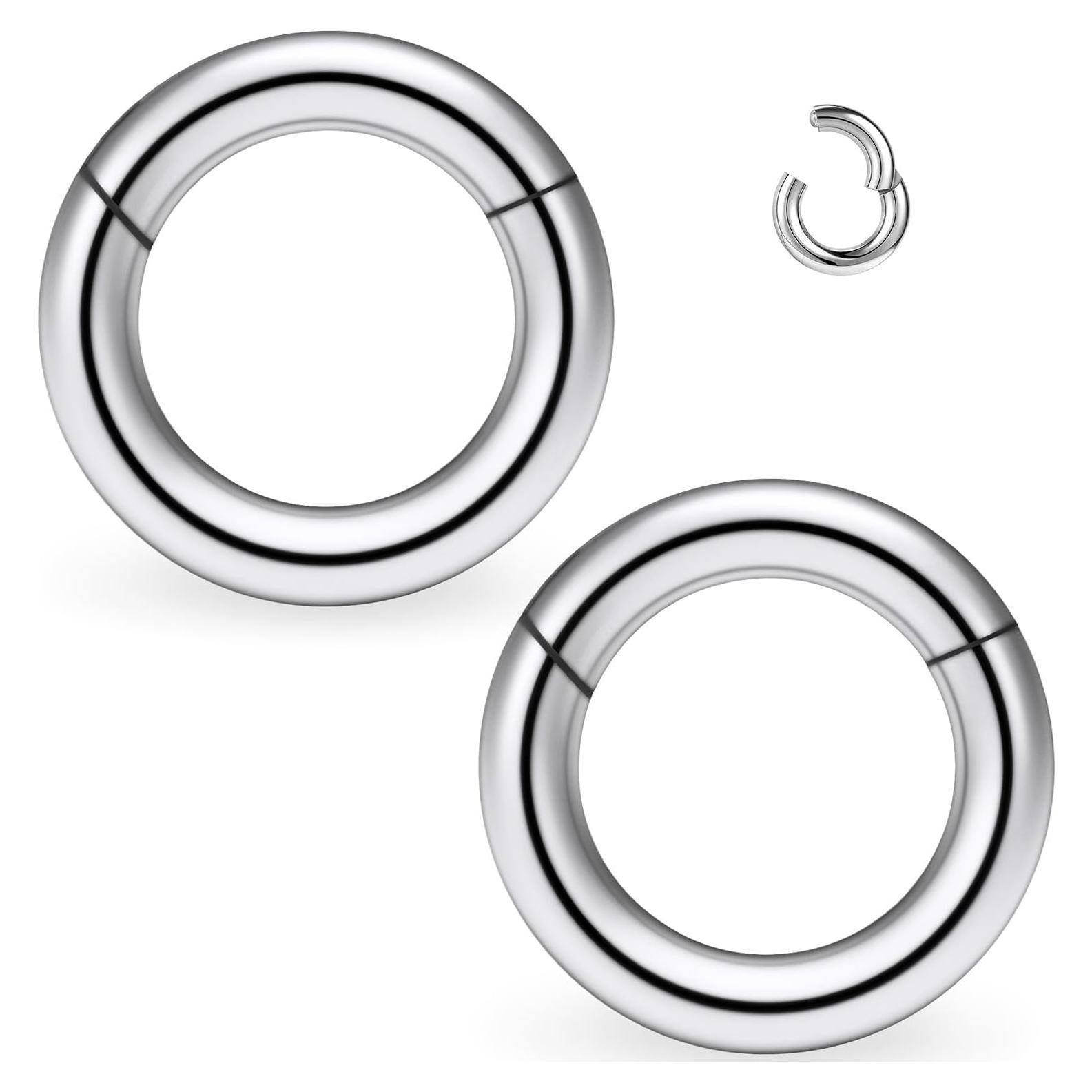 Anillos Septum Articulados Clicker Yaalozei Acero Quirúrgico 10G