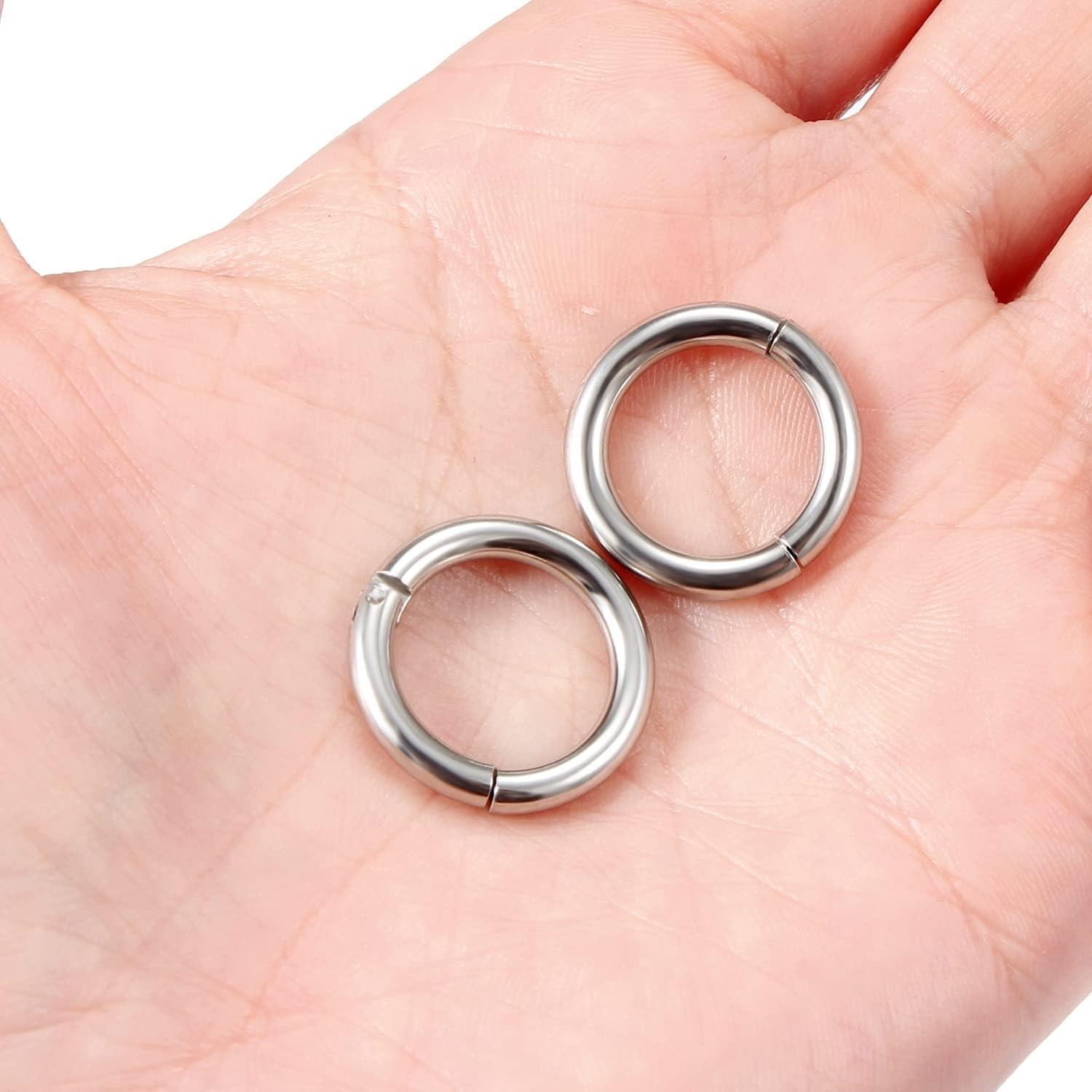 Anillos Septum Articulados Clicker Yaalozei Acero Quirúrgico 10G