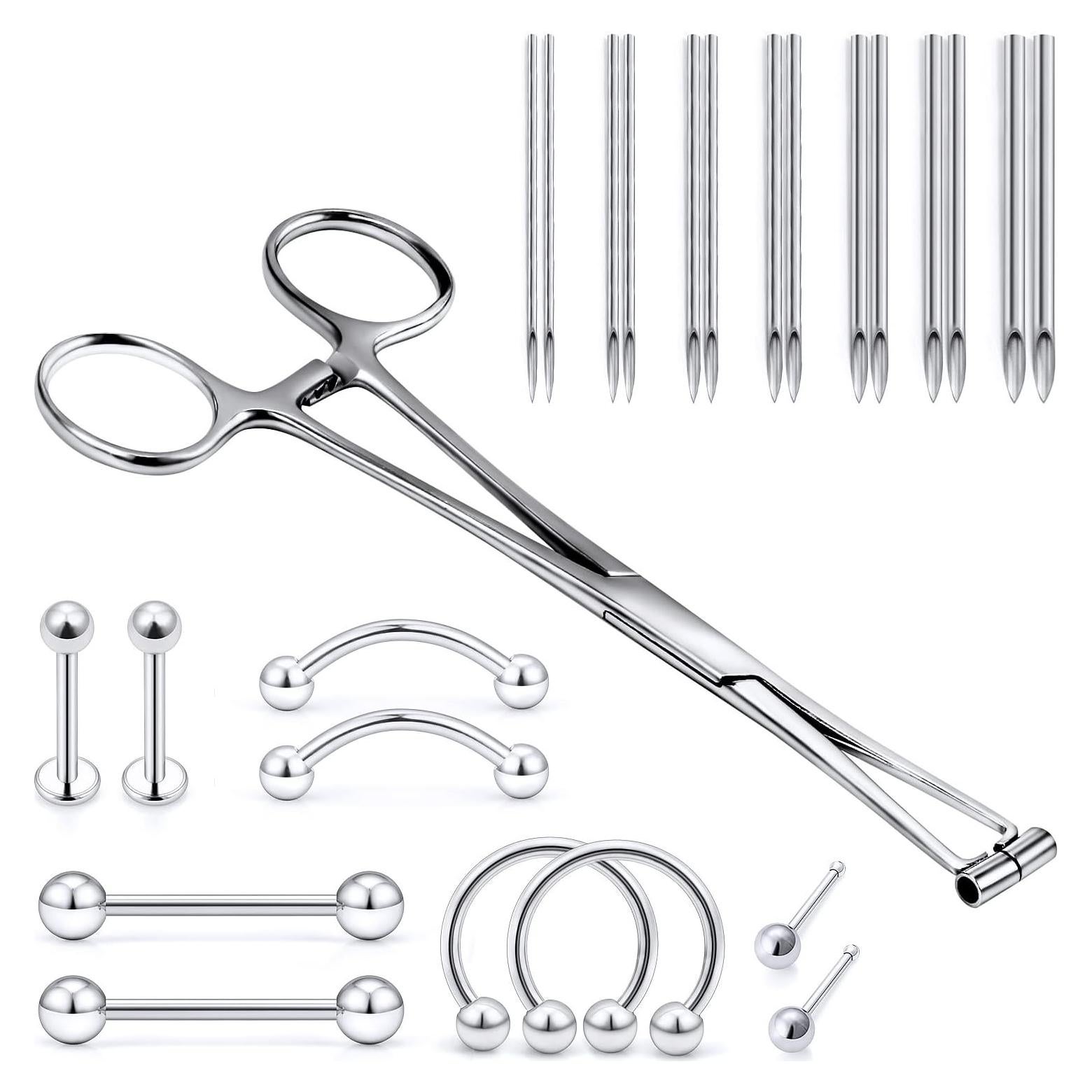 Kit de Herramientas de Piercing Vsnnsns - Acero Quirúrgico 316L