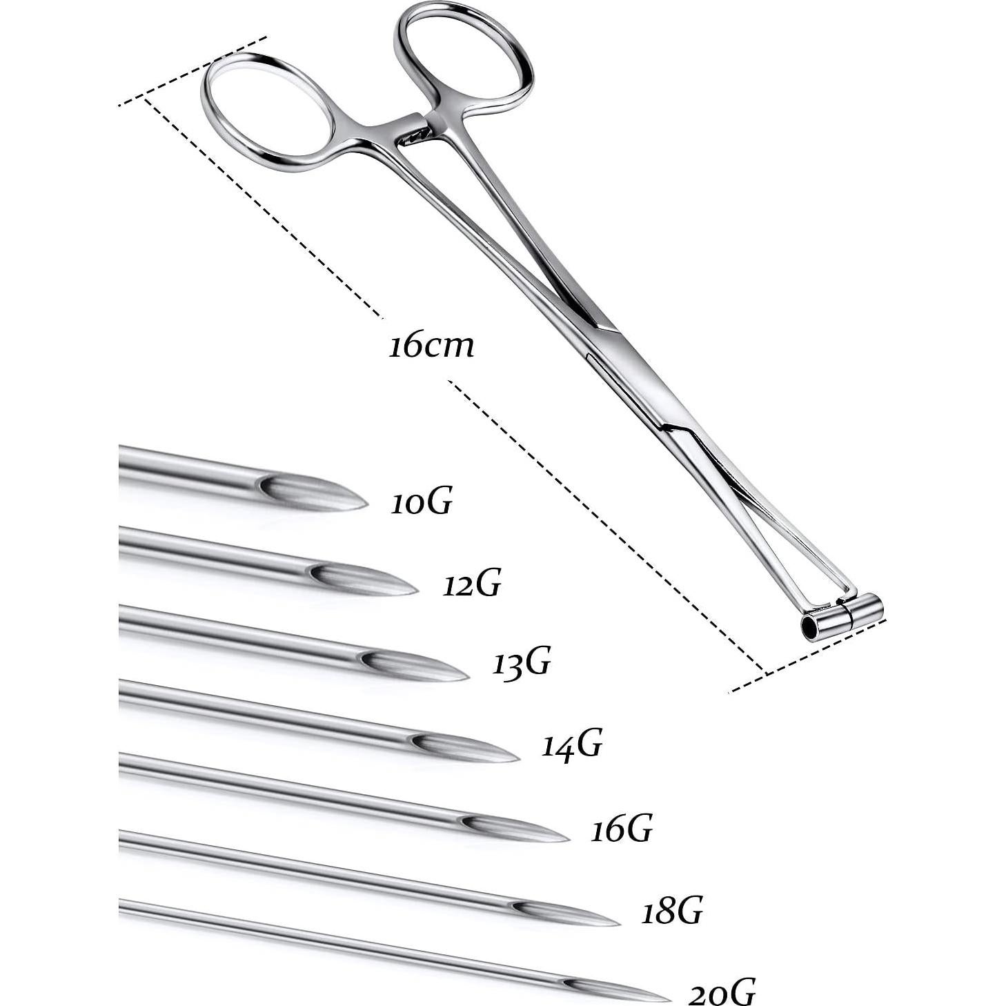 Kit de Herramientas de Piercing Vsnnsns - Acero Quirúrgico 316L