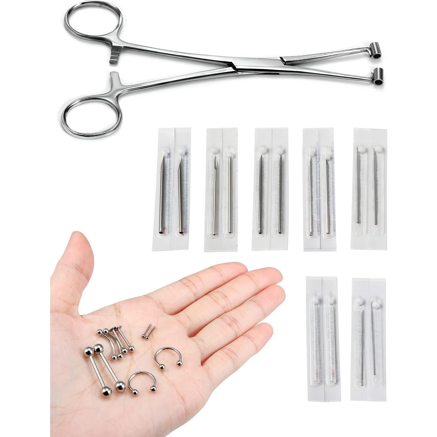 Kit de Herramientas de Piercing Vsnnsns - Acero Quirúrgico 316L