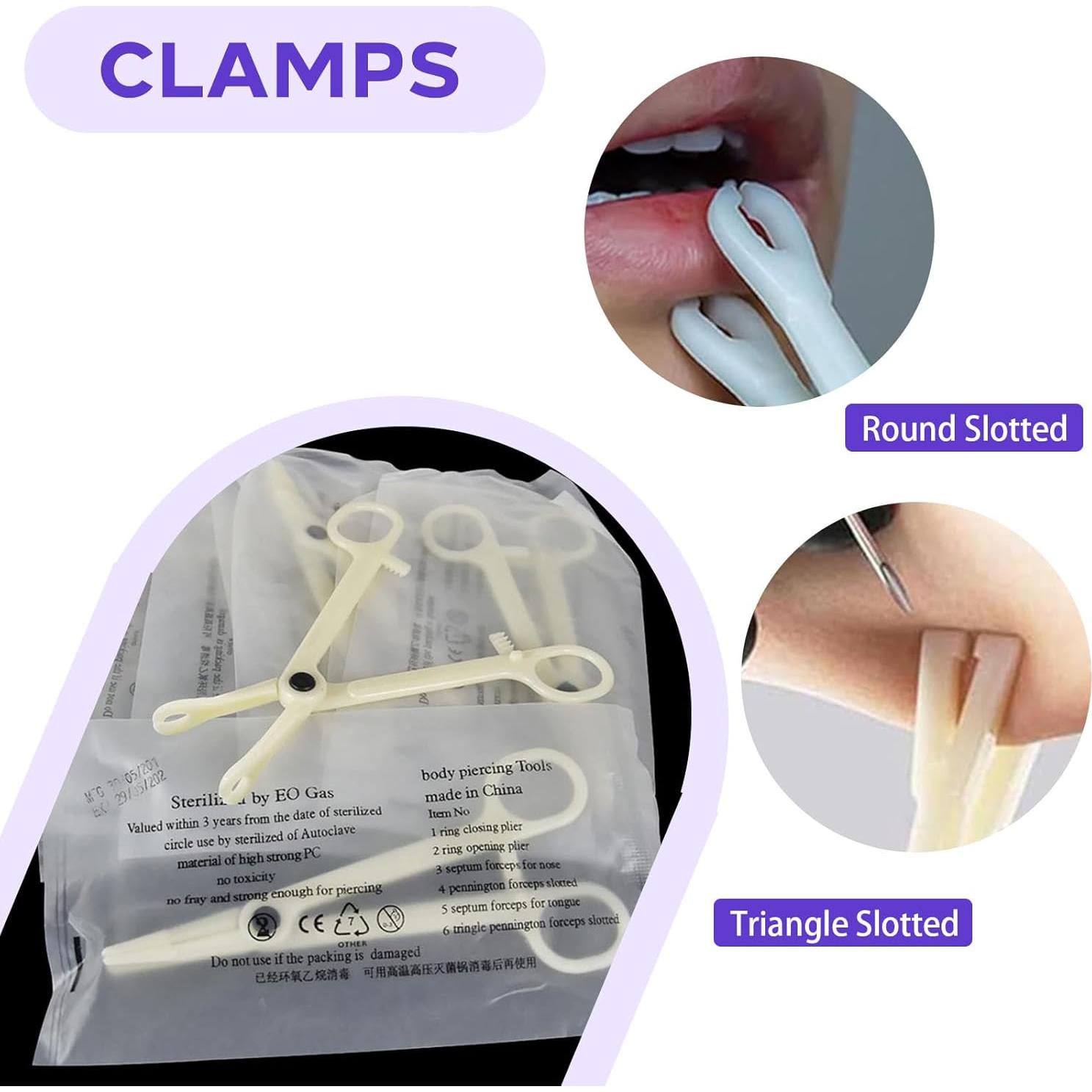 Kit de Piercing 44pcs Usiriy con Agujas 12G a 20G y Herramientas