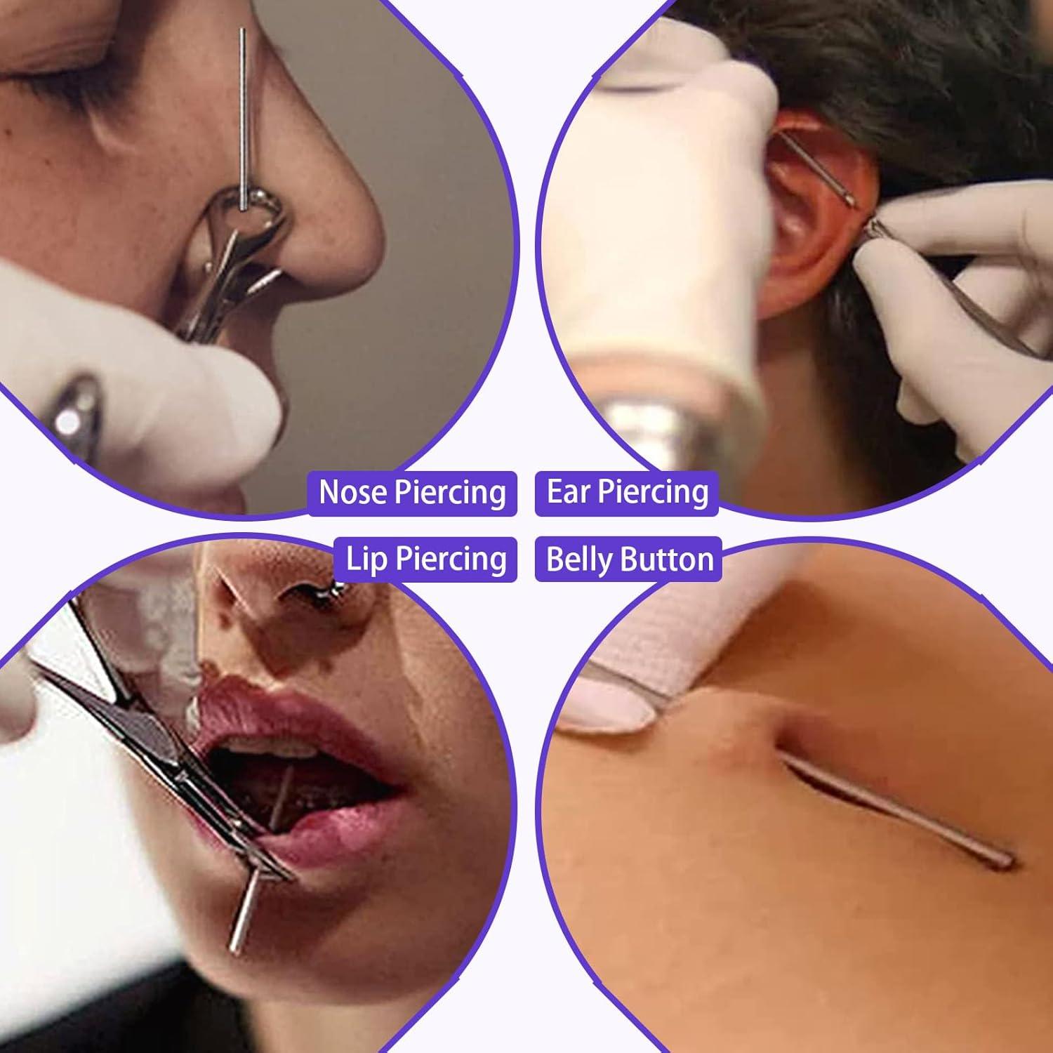 Kit de Piercing 44pcs Usiriy con Agujas 12G a 20G y Herramientas