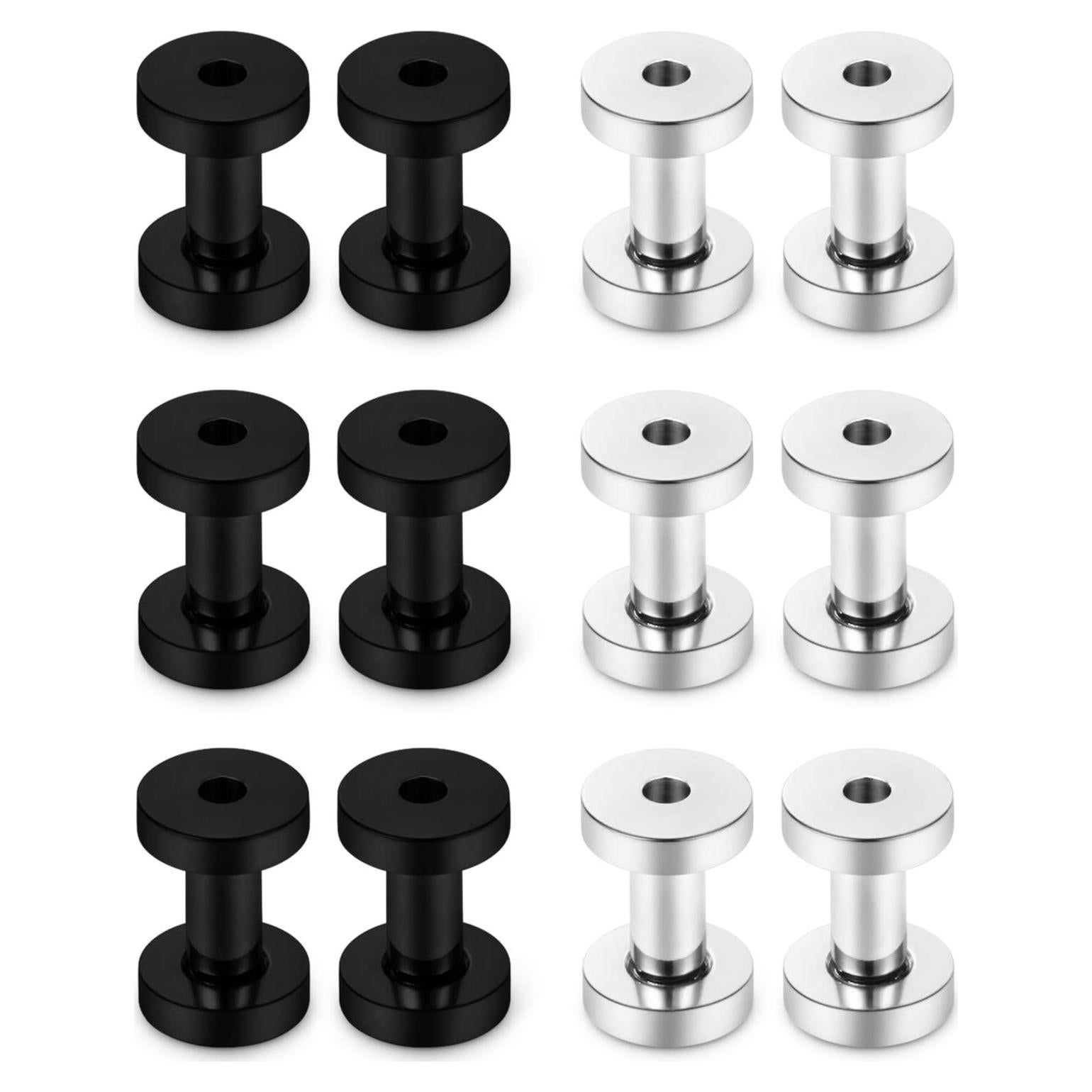 6 Pares Tapones Quirúrgicos Acero Inoxidable Ftovosyo 8G