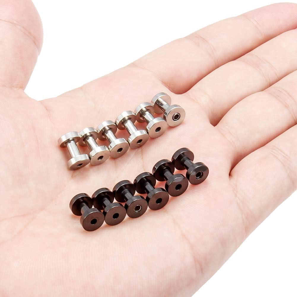 6 Pares Tapones Quirúrgicos Acero Inoxidable Ftovosyo 8G