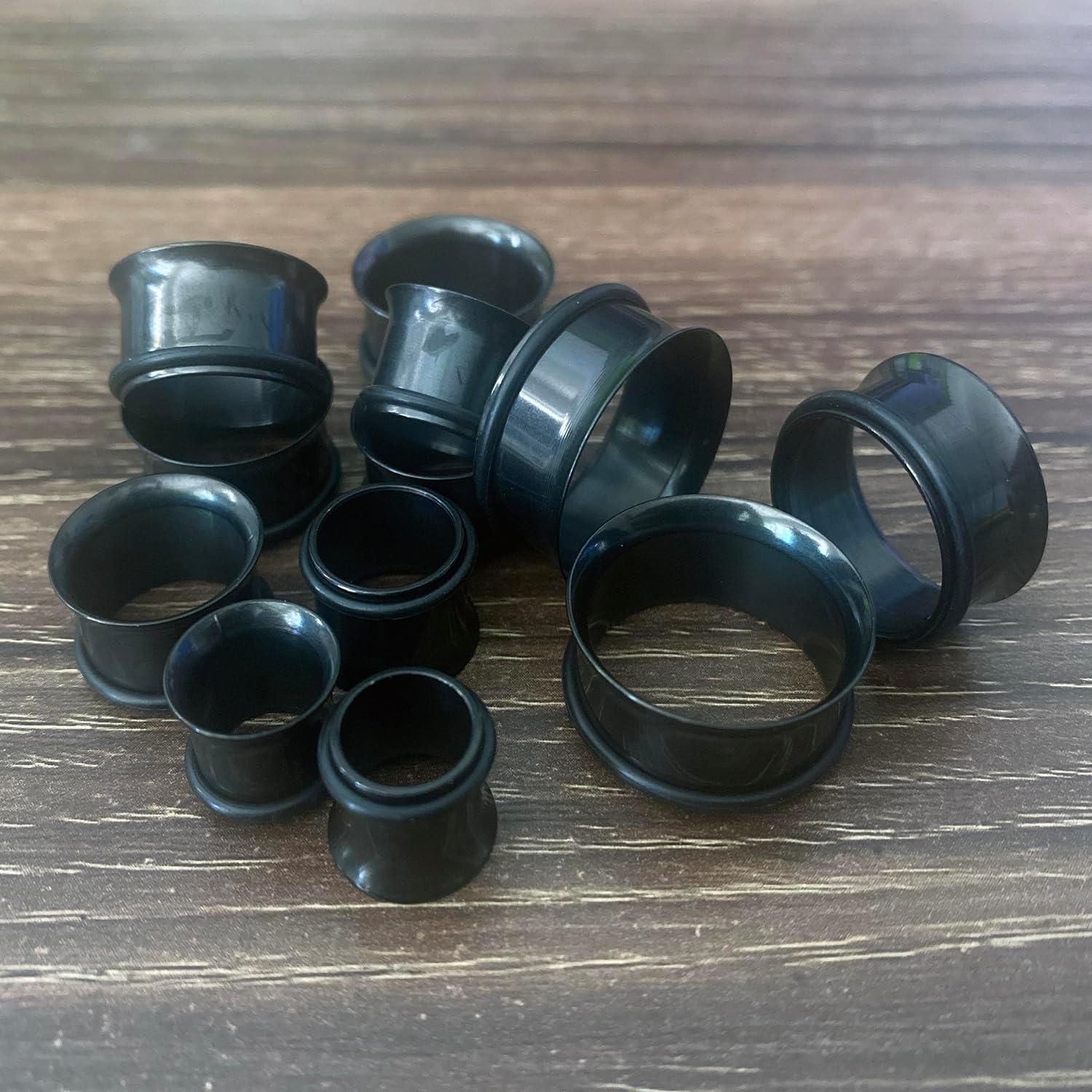 Kit de Estiramiento de Oreja 24 Piezas Acrílico y Acero 10-20mm