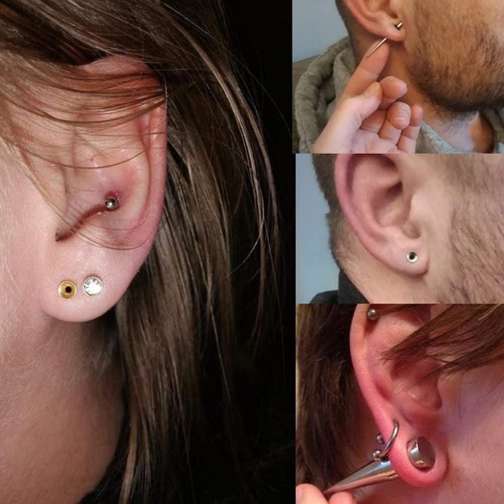 Kit de Estiramiento de Oídos Acero Quirúrgico 16G-00G 38Pcs