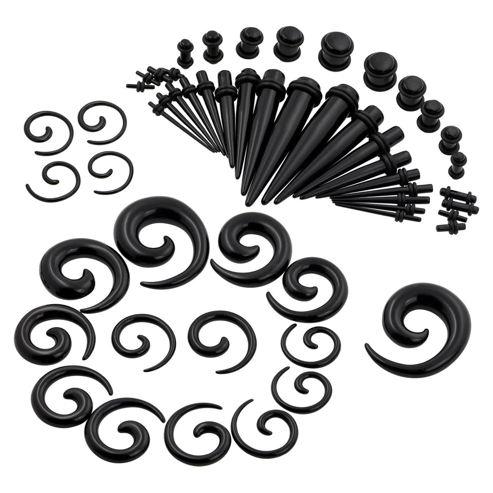 Kit de Estiramiento de Orejas Oyaface 54 Piezas 14G-00G Acrílico