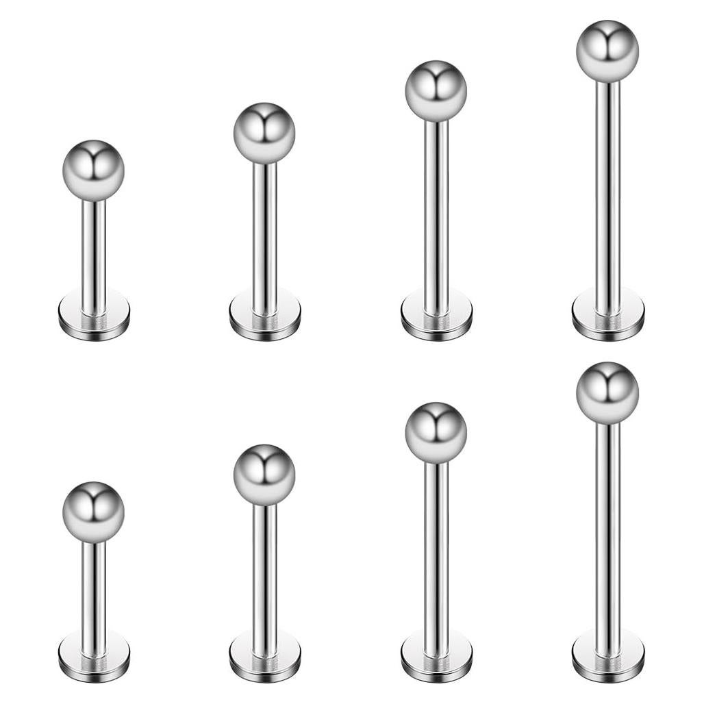 Pendientes Labret Monroe Acero Inoxidable 316L 16G 3mm Ruifan