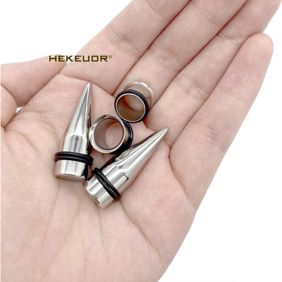Kit de Estiramiento de Orejas HEKEUOR 11mm Acero Inoxidable