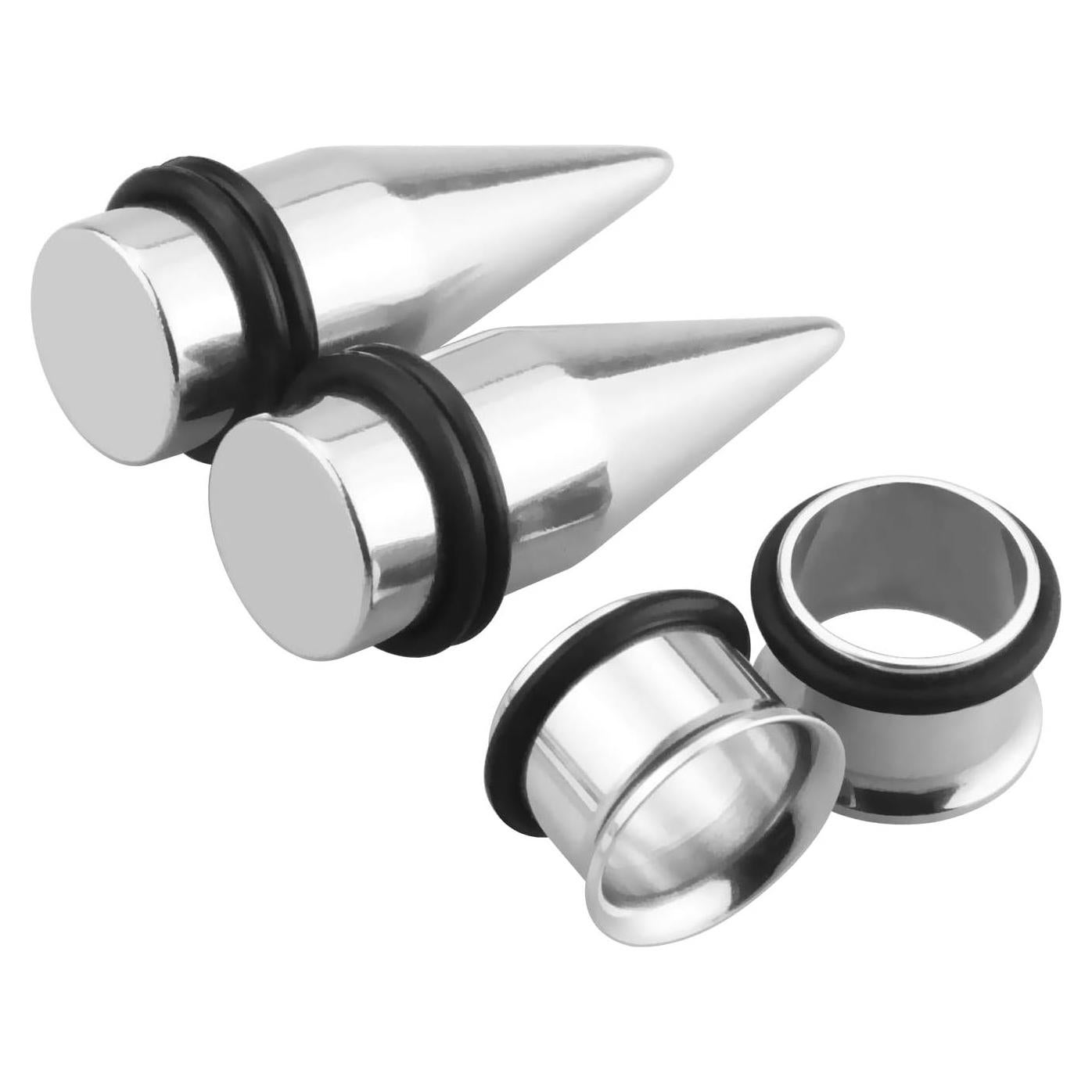 Kit de Túneles de Oreja Awinrel Acero Inoxidable 12mm 1/2"