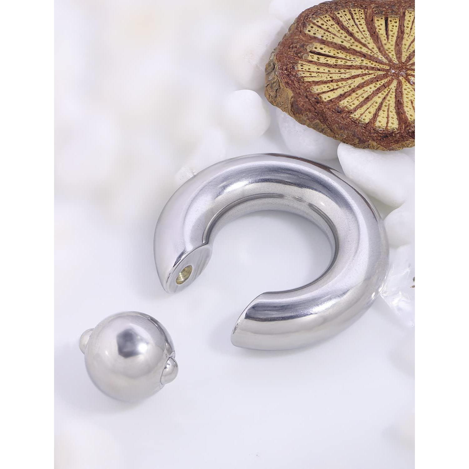 Anillos de Septum Yaalozei 4G Acero Quirúrgico 19mm Plata