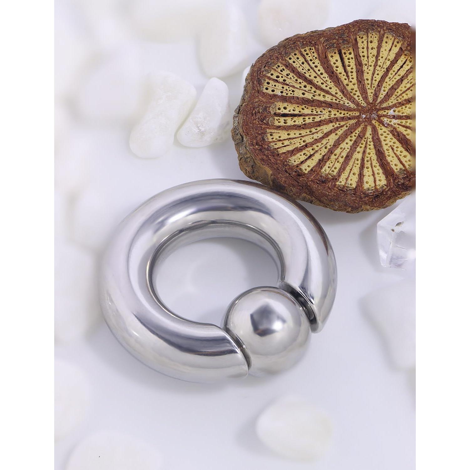 Anillos de Septum Yaalozei 4G Acero Quirúrgico 19mm Plata