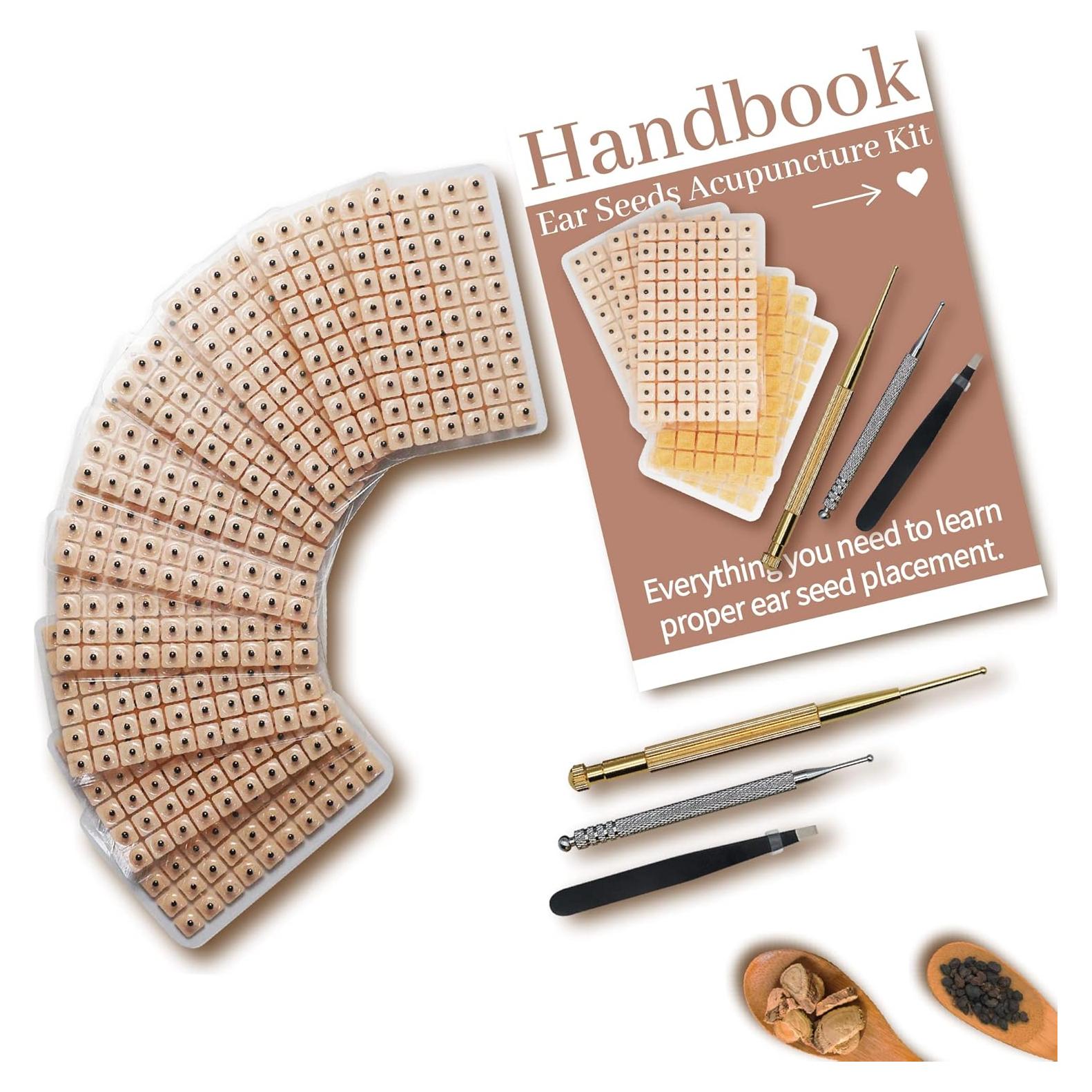 Kit de Acupuntura de Oído Tophld 1200 Semillas y Herramientas