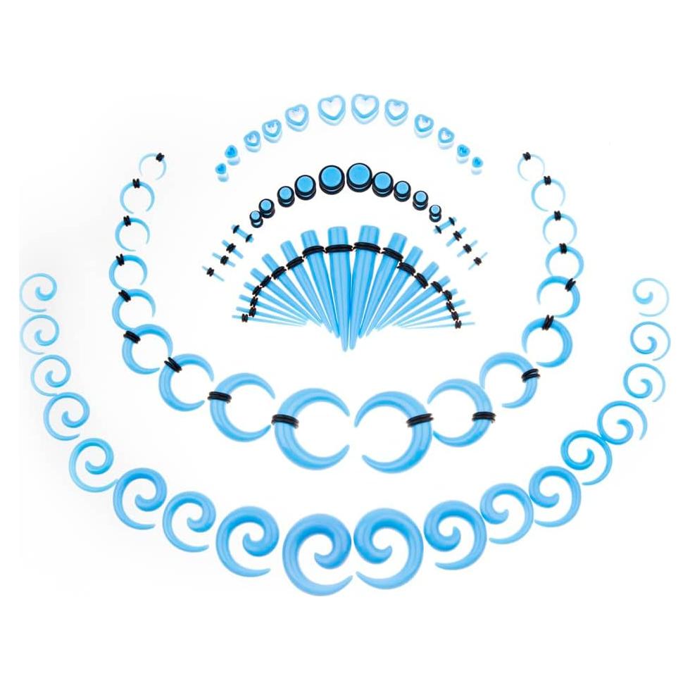 Kit de Estiramiento de Orejas 84 PCS Acrílico 14G-00G