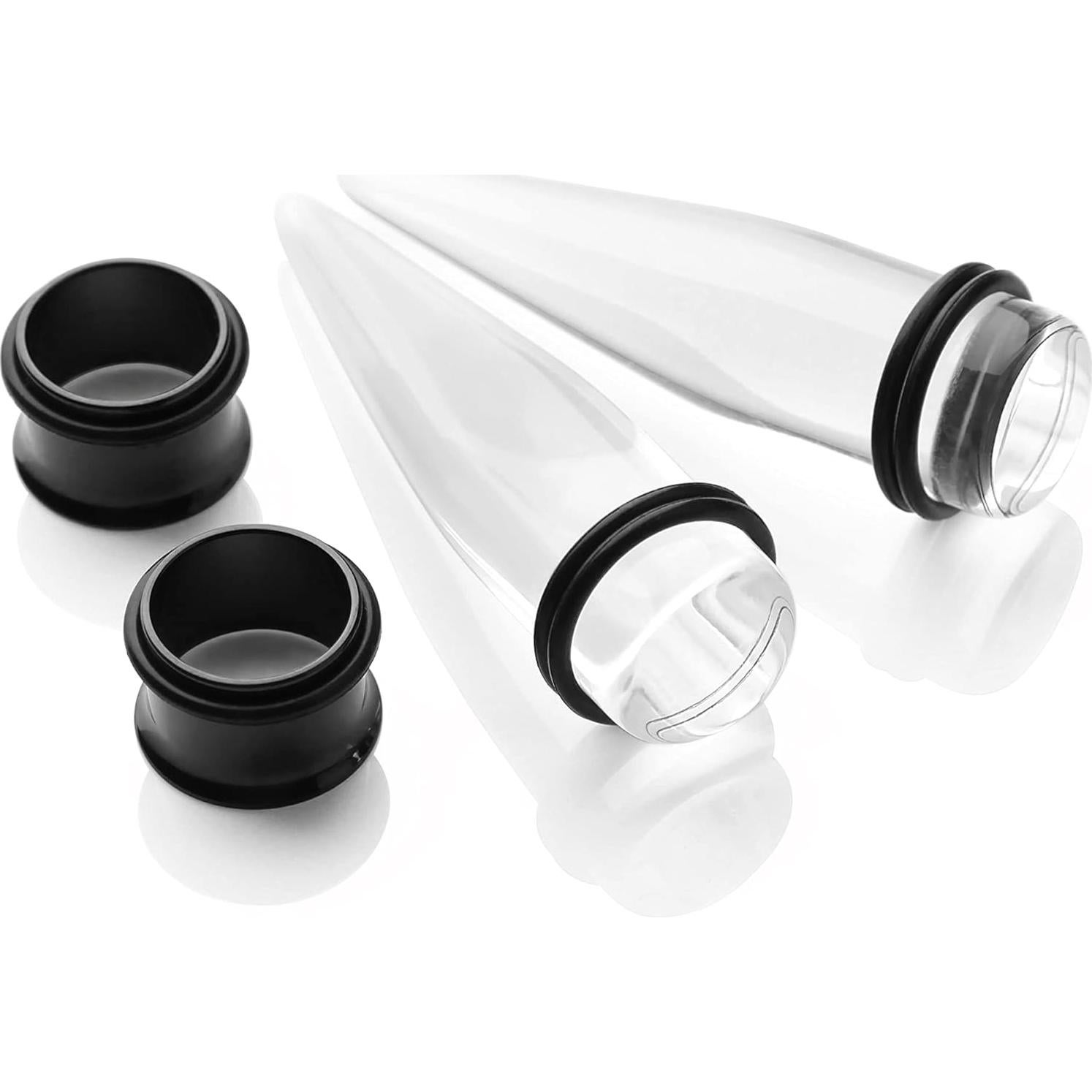 Kit de Estiramiento de Orejas Awinrel 4 Piezas 15mm Acero Inoxidable