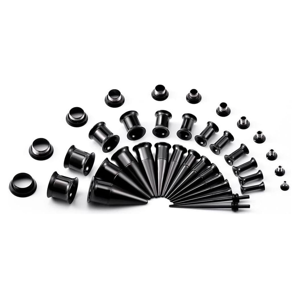 Kit de Estiramiento de Orejas TBOSEN 36PCS Acero Inoxidable 14G-00G