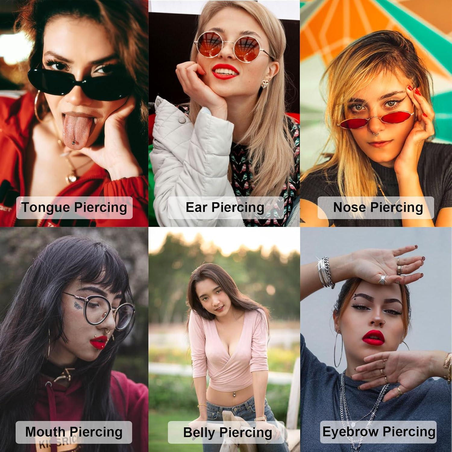 Kit de Piercing 36 Piezas Judero con Agujas 12G a 20G