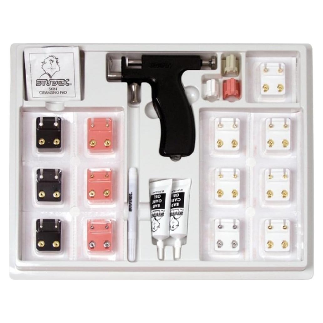 Kit de Perforación de Orejas STUDEX con 12 Pernos Hipoalergénicos