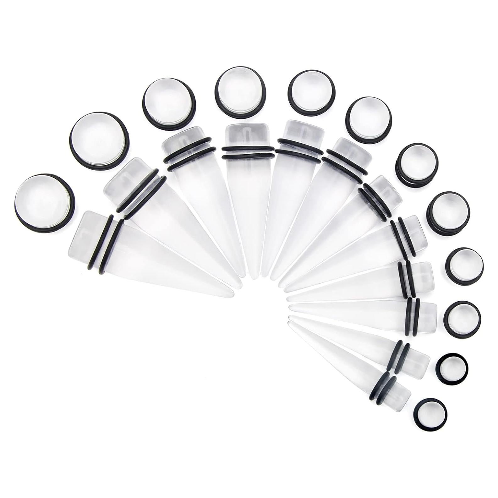 Kit de Tapas y Tapones para Orejas CrazyPiercing 24 Piezas