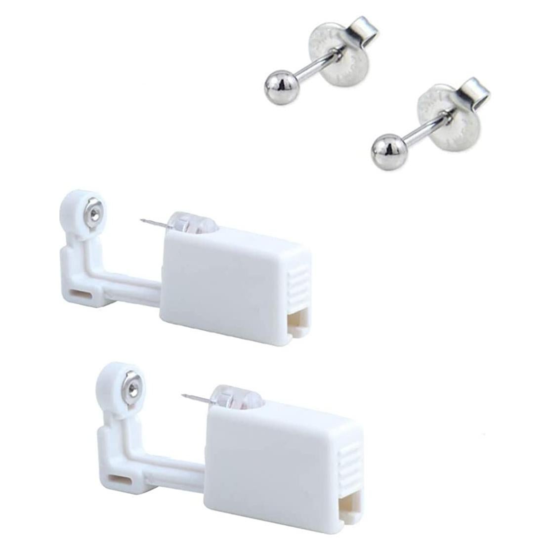 Kit 2 Pistolas de Perforación de Orejas QIXINWANG Plata