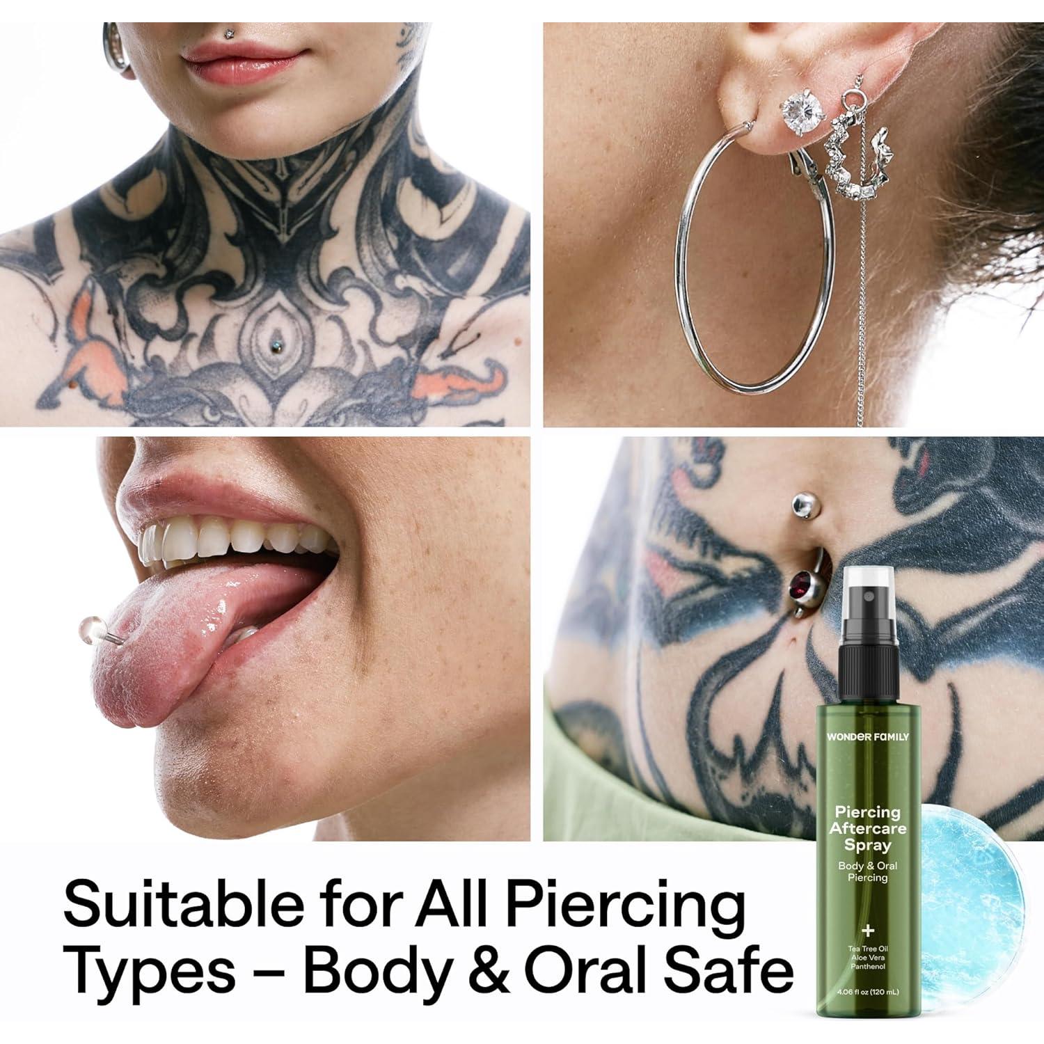 Spray Salino para Piercings WONDER FAMILY 181.9g con Pantenol