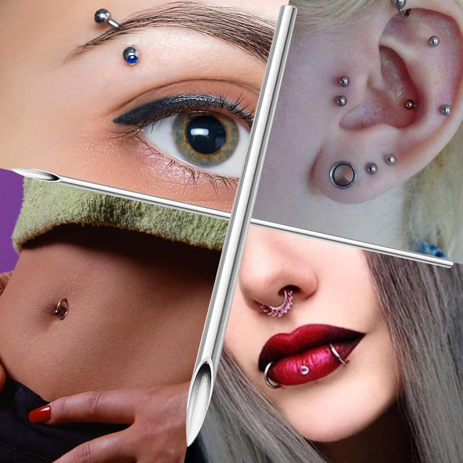 Kit de Piercing Estéril 100pcs Anghie 12G 14G 16G 18G 20G