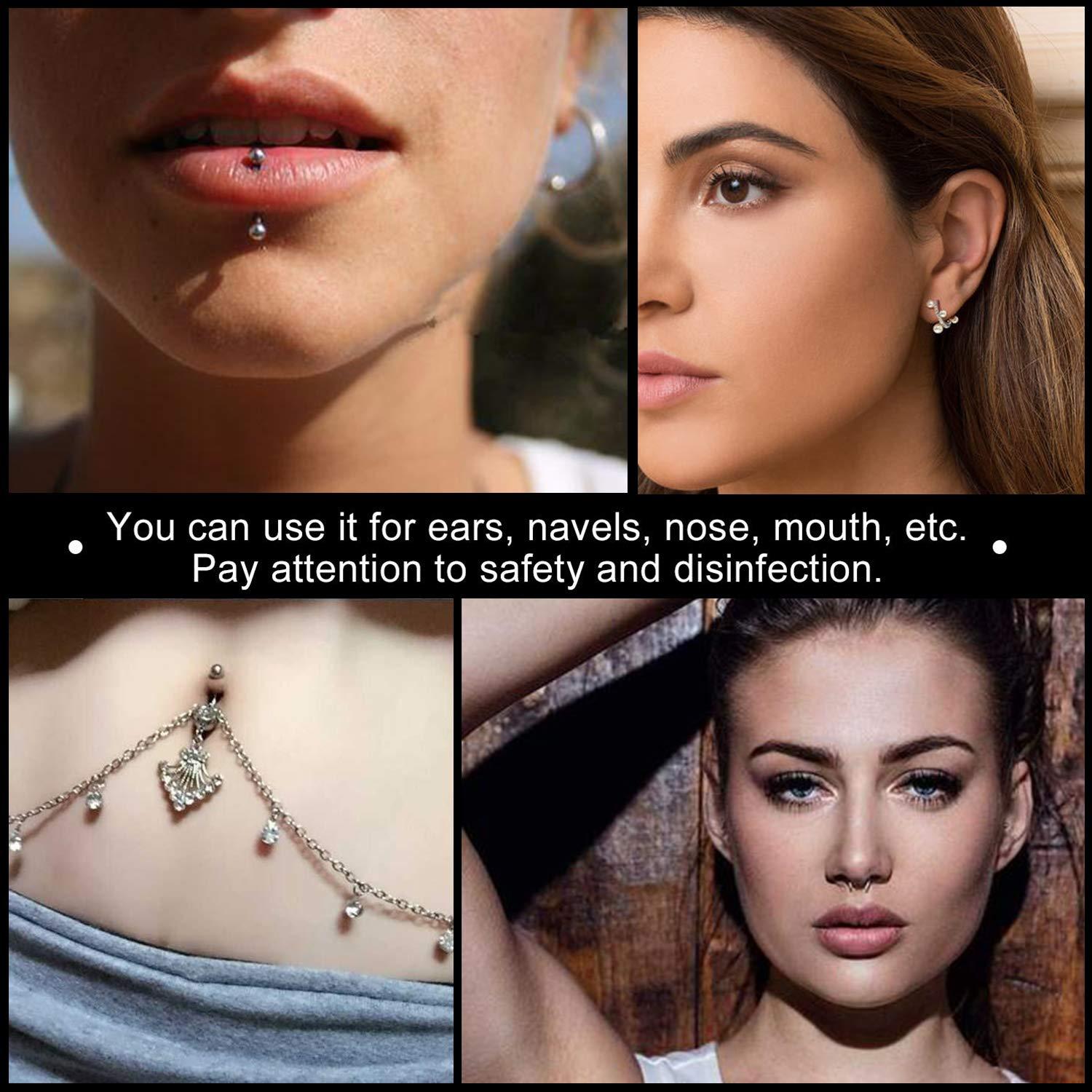 Kit de perforación de orejas YASPIT con aretes y estuche