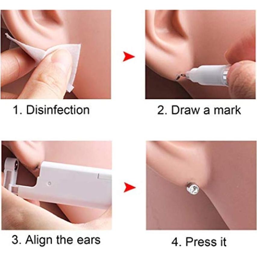 Kit de perforación de orejas Lvyue con pistola y pernos estériles