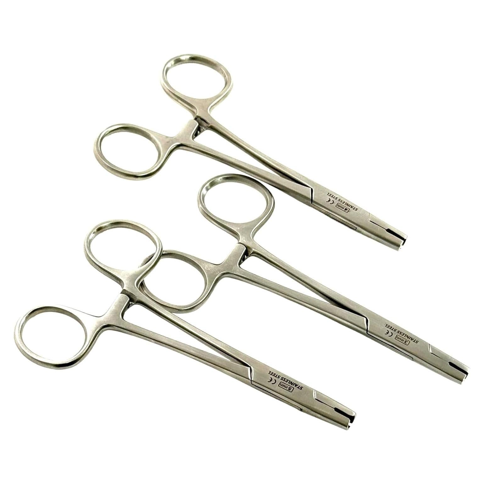 Pinzas Hemostáticas WSI para Piercings - Acero Inoxidable 3-5mm