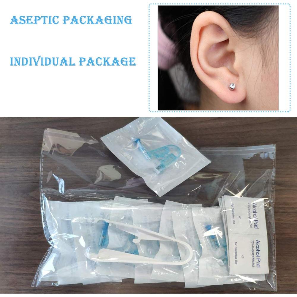 Kit de perforación de orejas Refesta 8 Pcs con aretes y herramienta