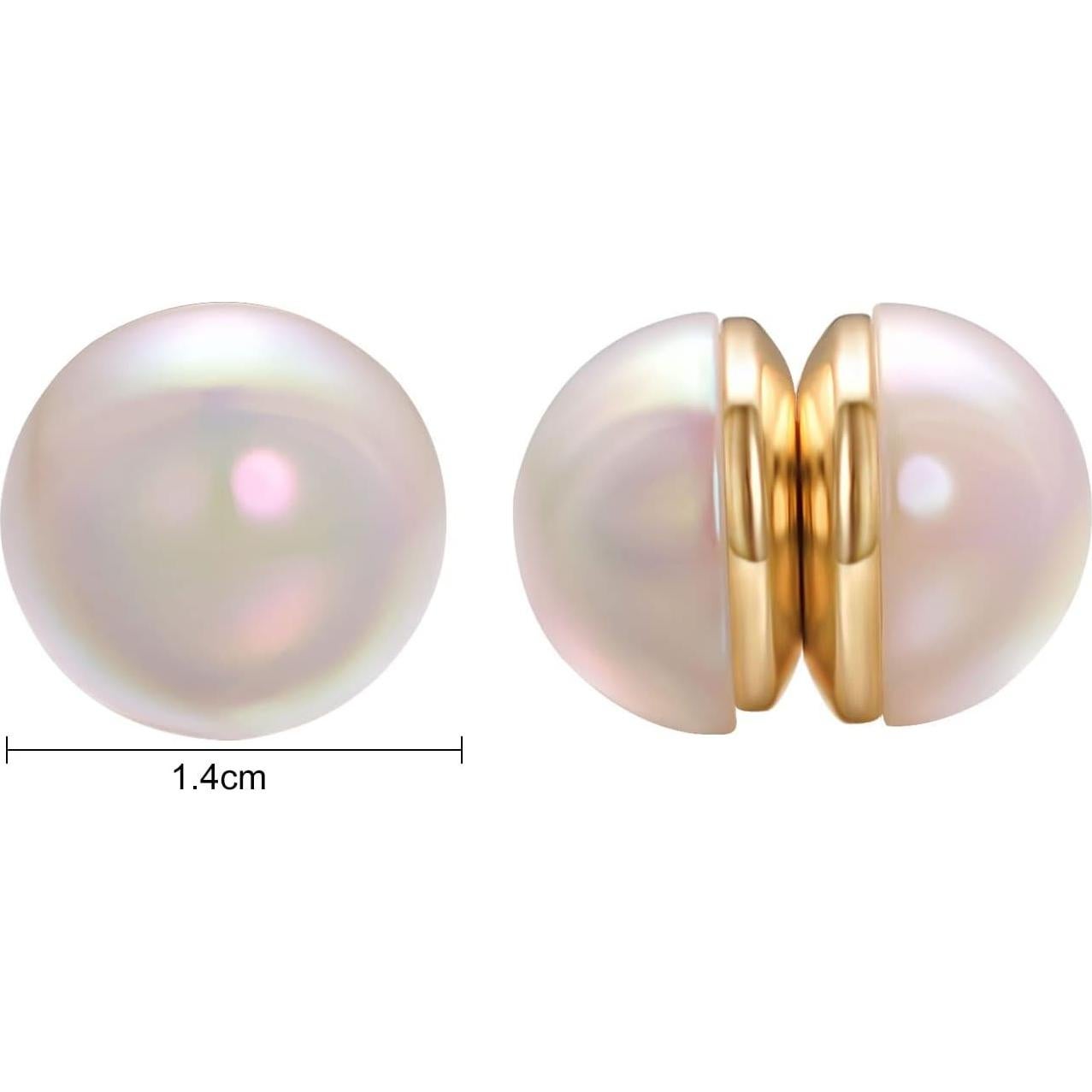 Pendientes Clip On de Perlas Airokiy Oro 18K Hipoalergénicos