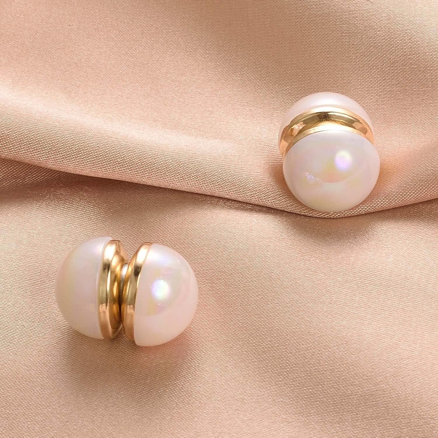 Pendientes Clip On de Perlas Airokiy Oro 18K Hipoalergénicos