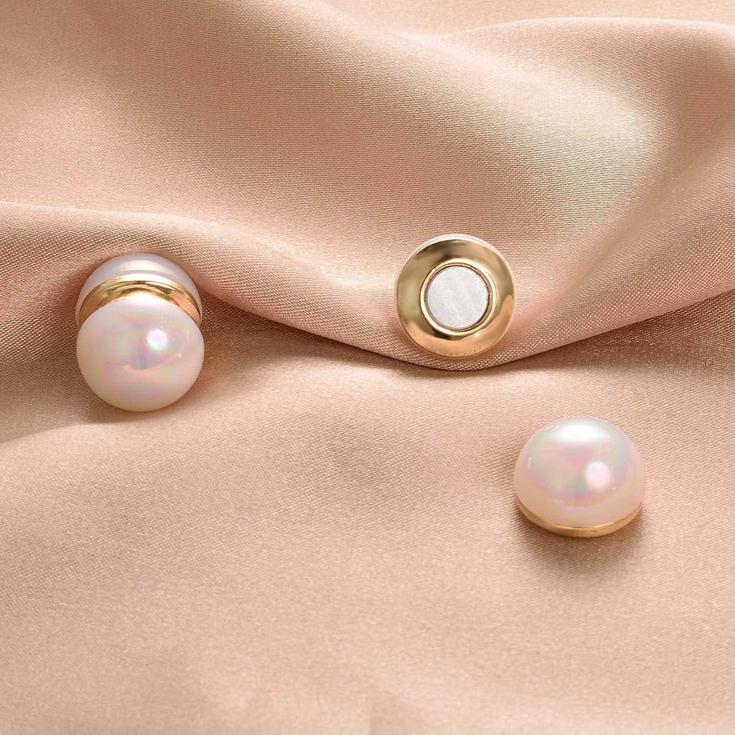 Pendientes Clip On de Perlas Airokiy Oro 18K Hipoalergénicos