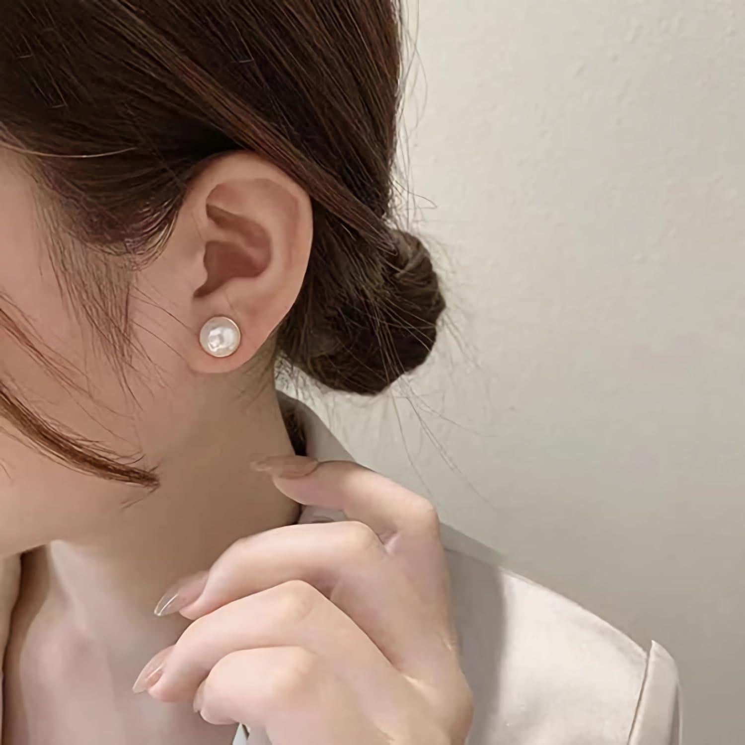 Pendientes Clip On de Perlas Airokiy Oro 18K Hipoalergénicos