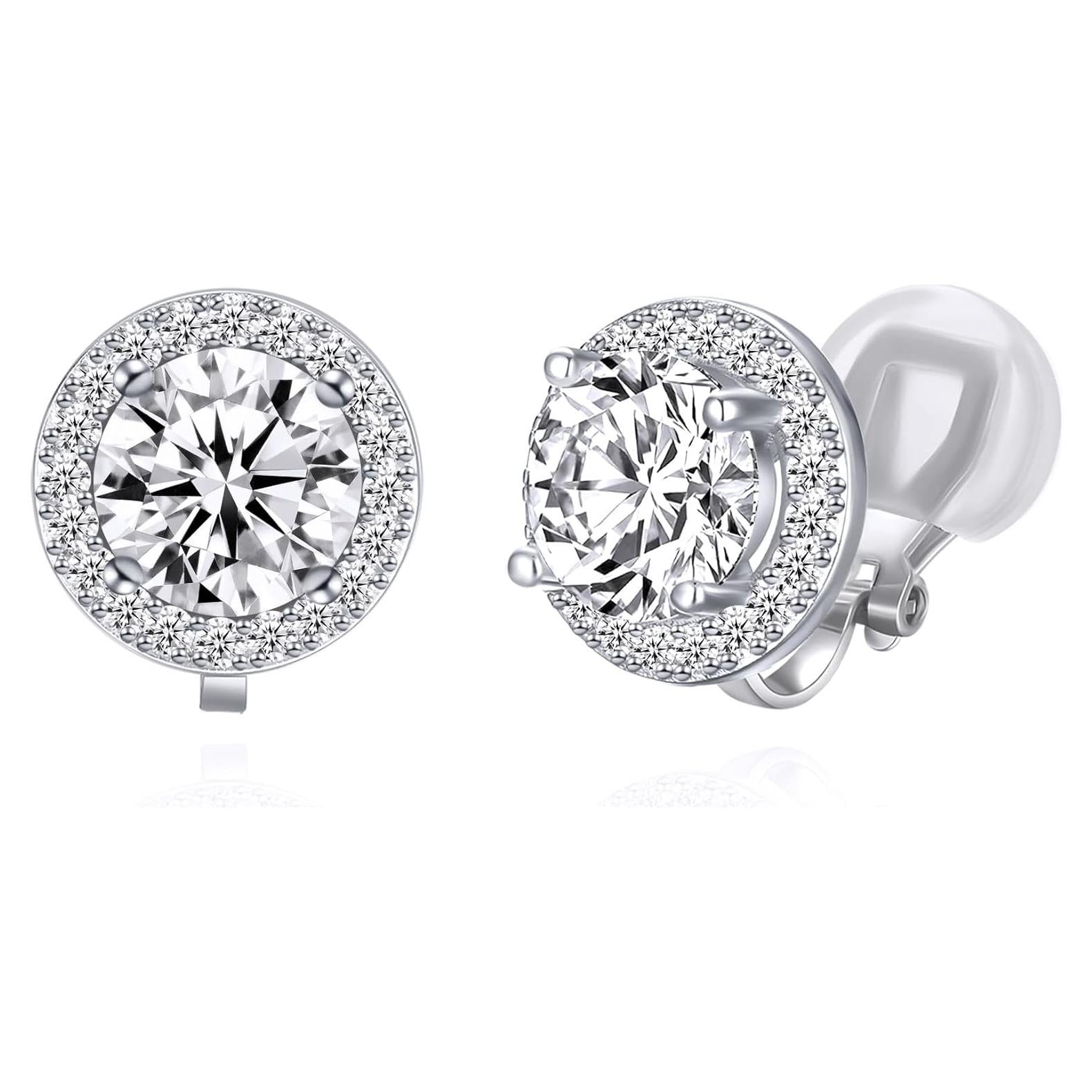 Pendientes de Clip de Cristal YOQUCOL 8MM para Mujeres