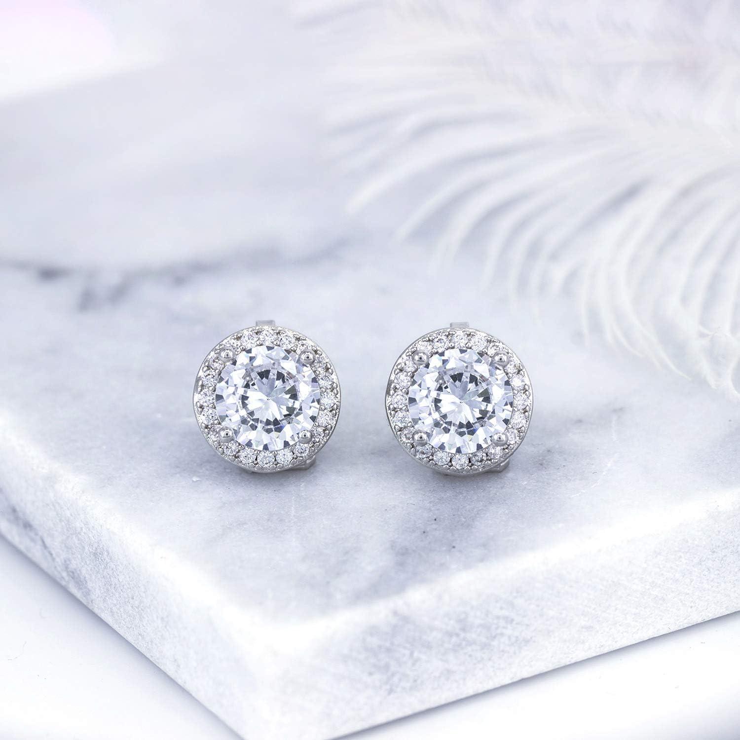 Pendientes de Clip de Cristal YOQUCOL 8MM para Mujeres