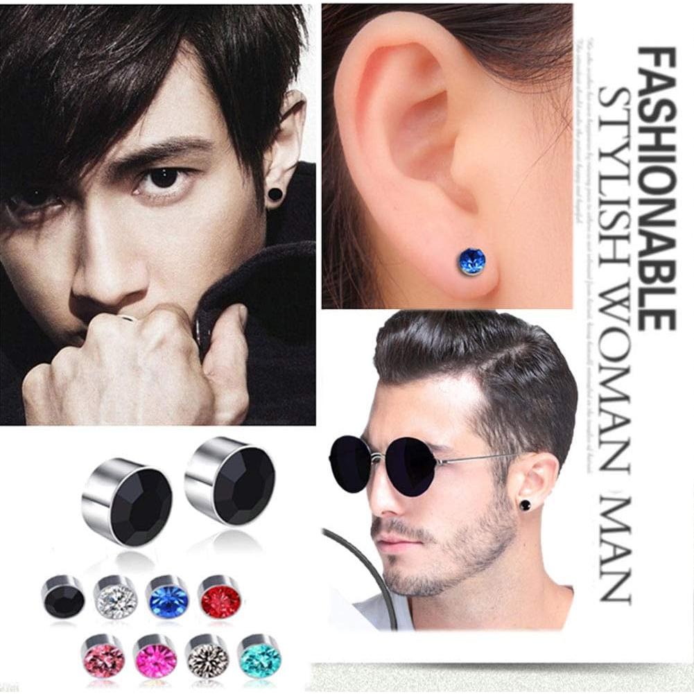 Pendientes Magnéticos Spiritlele - 12 Pares de Strass 6mm