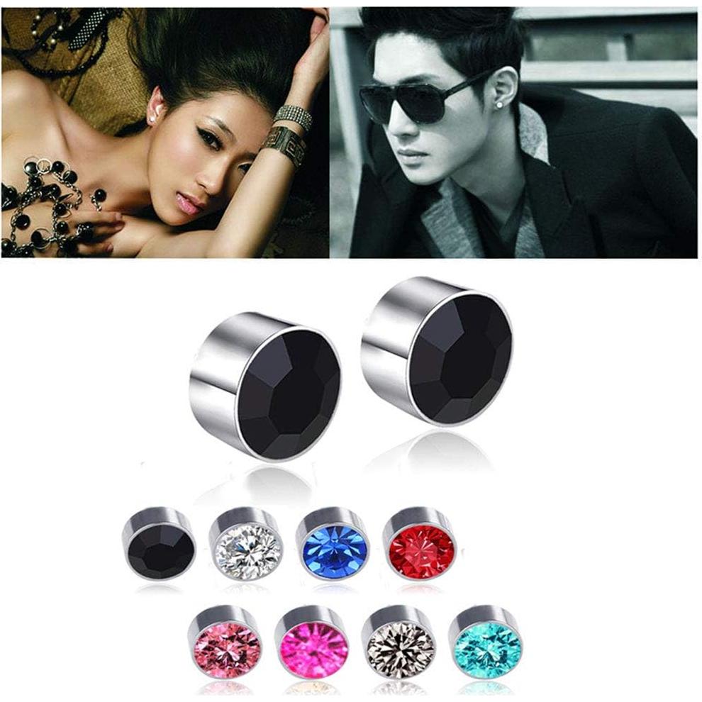 Pendientes Magnéticos Spiritlele - 12 Pares de Strass 6mm