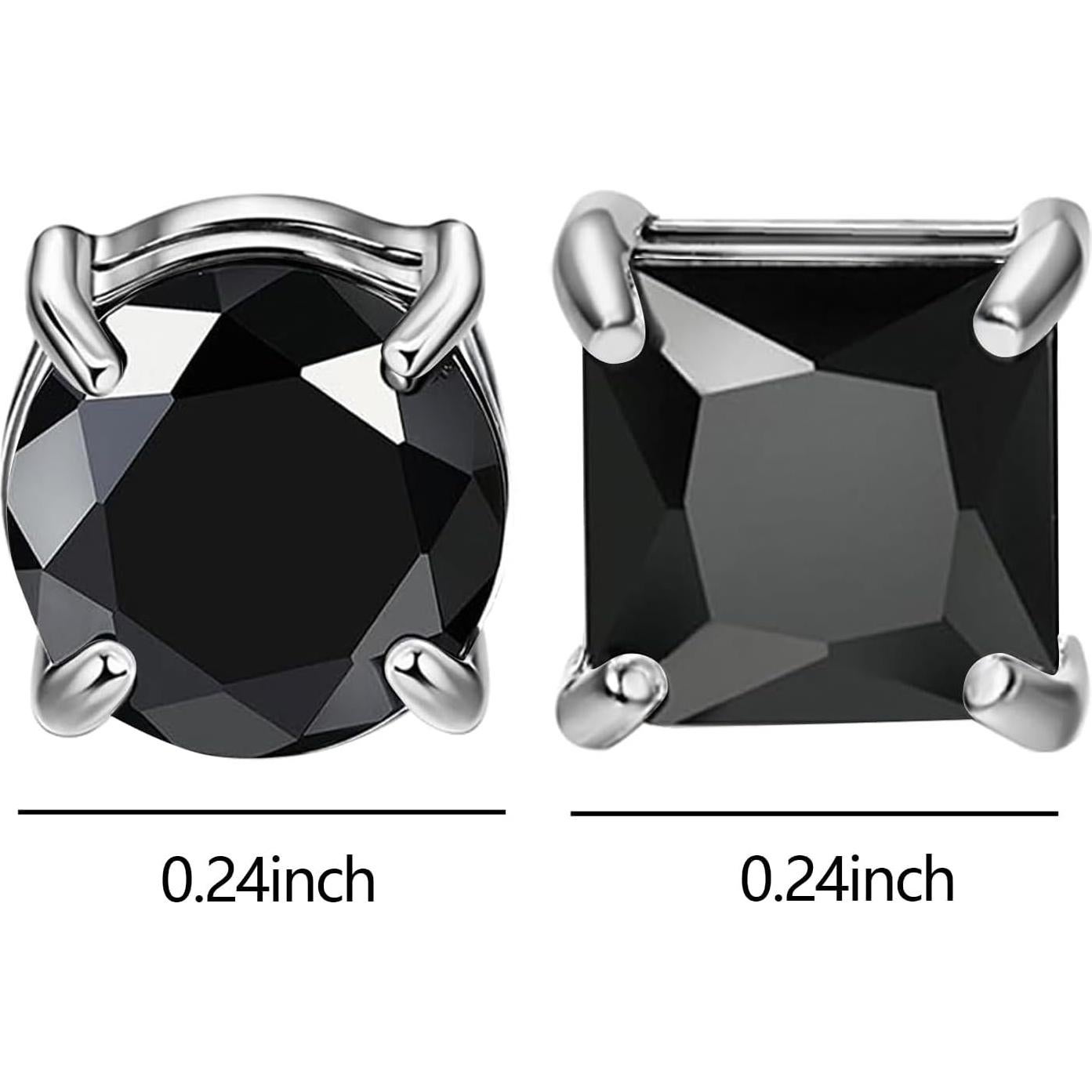 Pendientes Magnéticos Unisex NEWITIN Acero Inoxidable 4 Pares