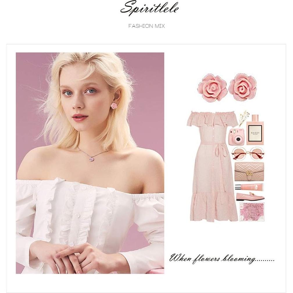 Conjunto de Pendientes Magnéticos Spiritlele 12 Pares Flores 10mm