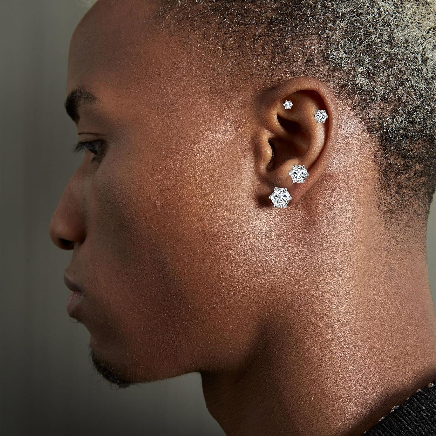 Pendientes Magnéticos de Acero Inoxidable Airokiy CZ Clip On