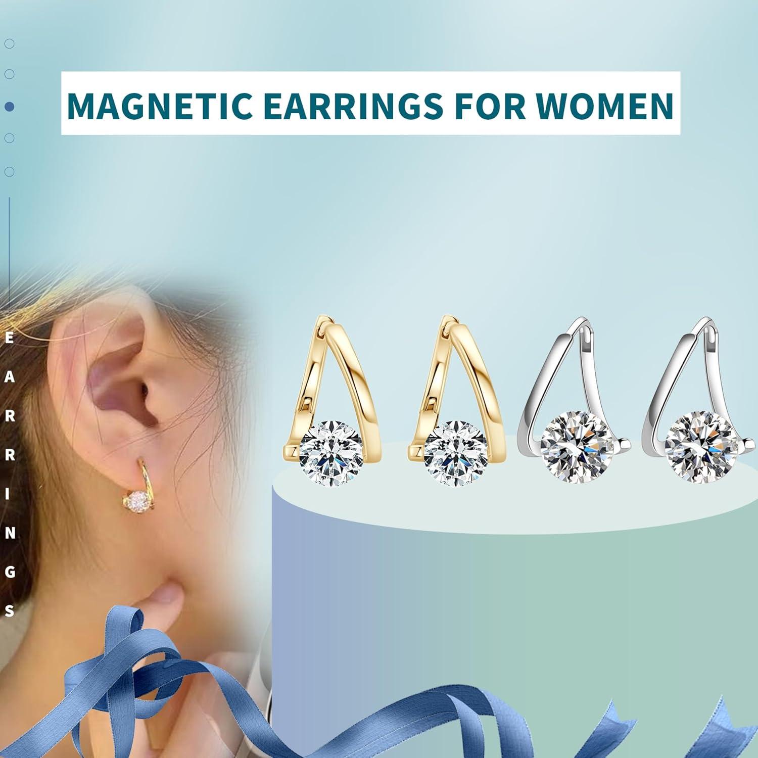 Pendientes de Germanio Lymphvity para Mujeres - 2 Pares Oro y Plata