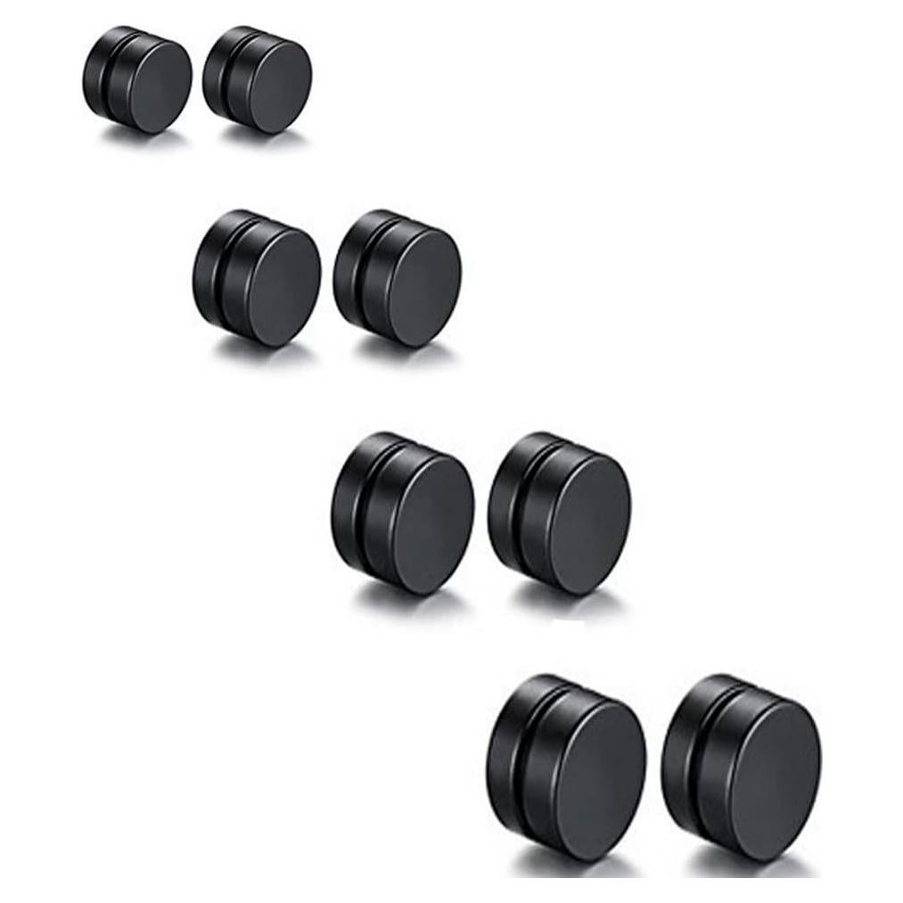 Aretes Magnéticos de Acero Inoxidable Fashionsupermarket 8 Piezas