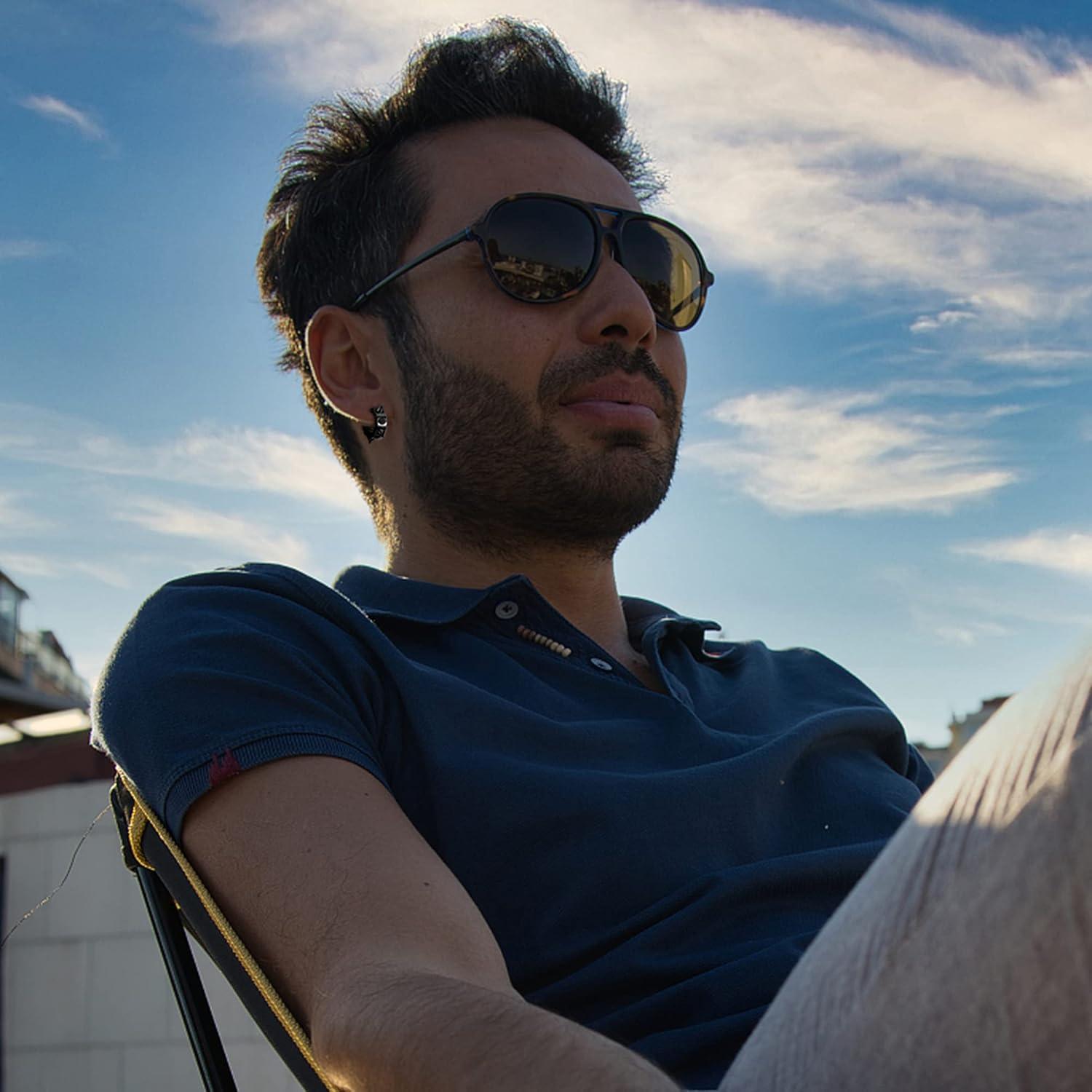 Pendientes Clip en Thunaraz 25 Pcs Acero Inoxidable Negro