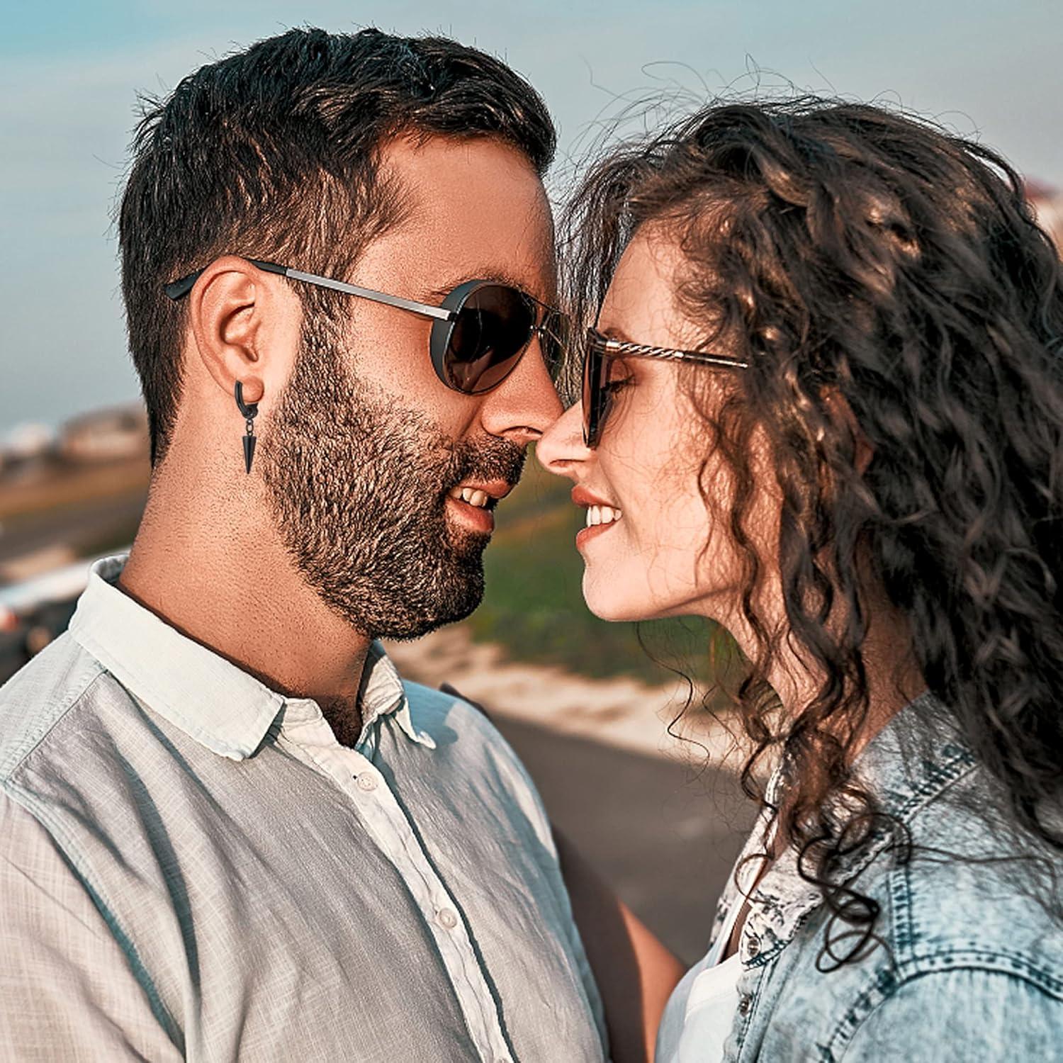 Pendientes Clip en Thunaraz 25 Pcs Acero Inoxidable Negro