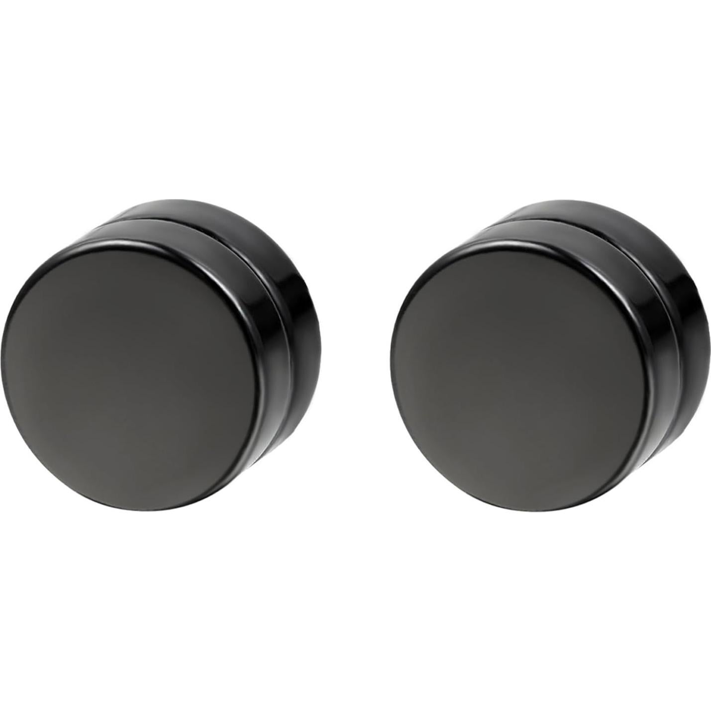 Pendientes de Clip Falsos Flongo Unisex 8PCS Acero Inoxidable 6-12mm