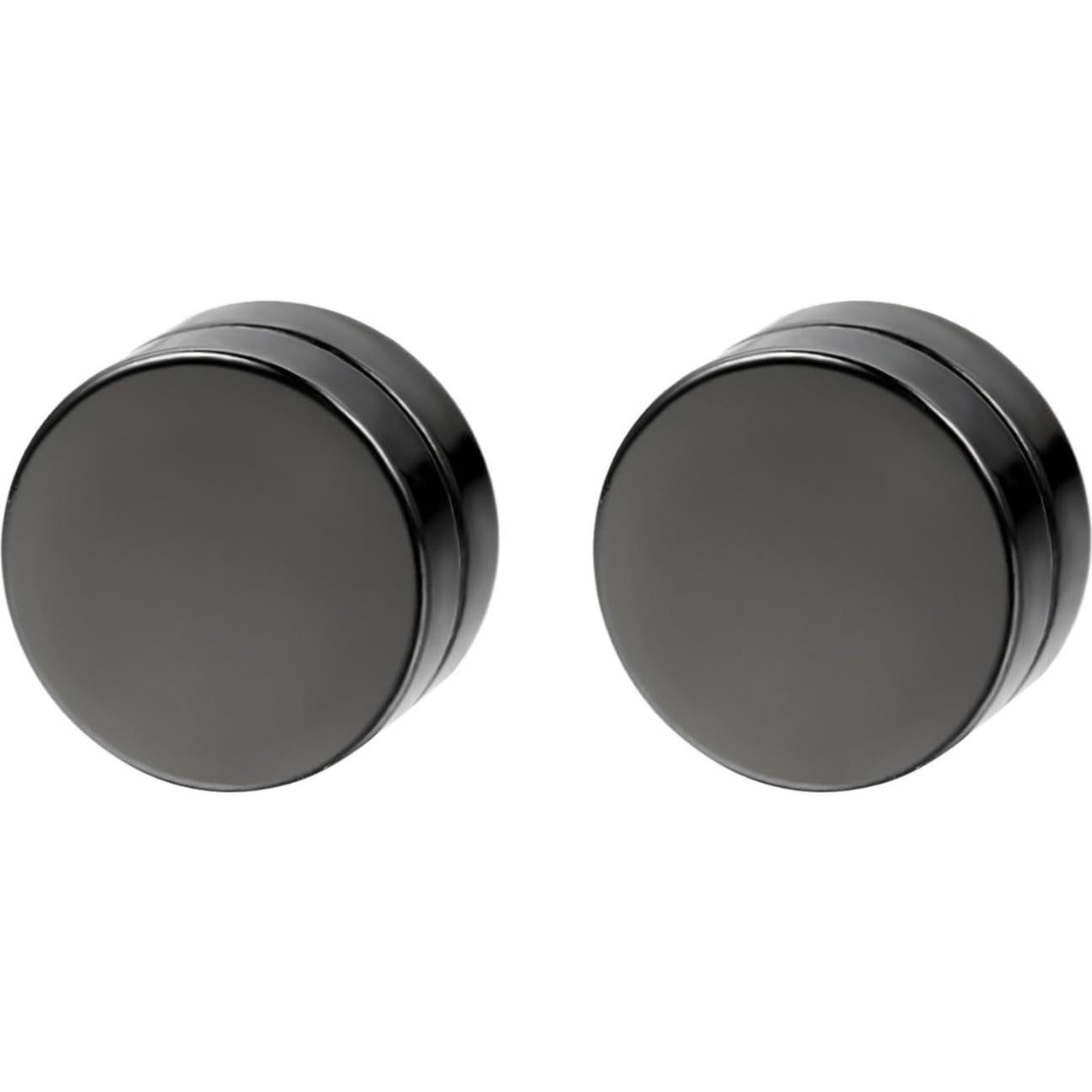 Pendientes de Clip Falsos Flongo Unisex 8PCS Acero Inoxidable 6-12mm